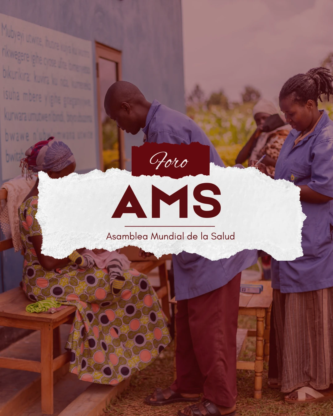 Portada del Foro AMS, Asamblea Mundial de la Salud